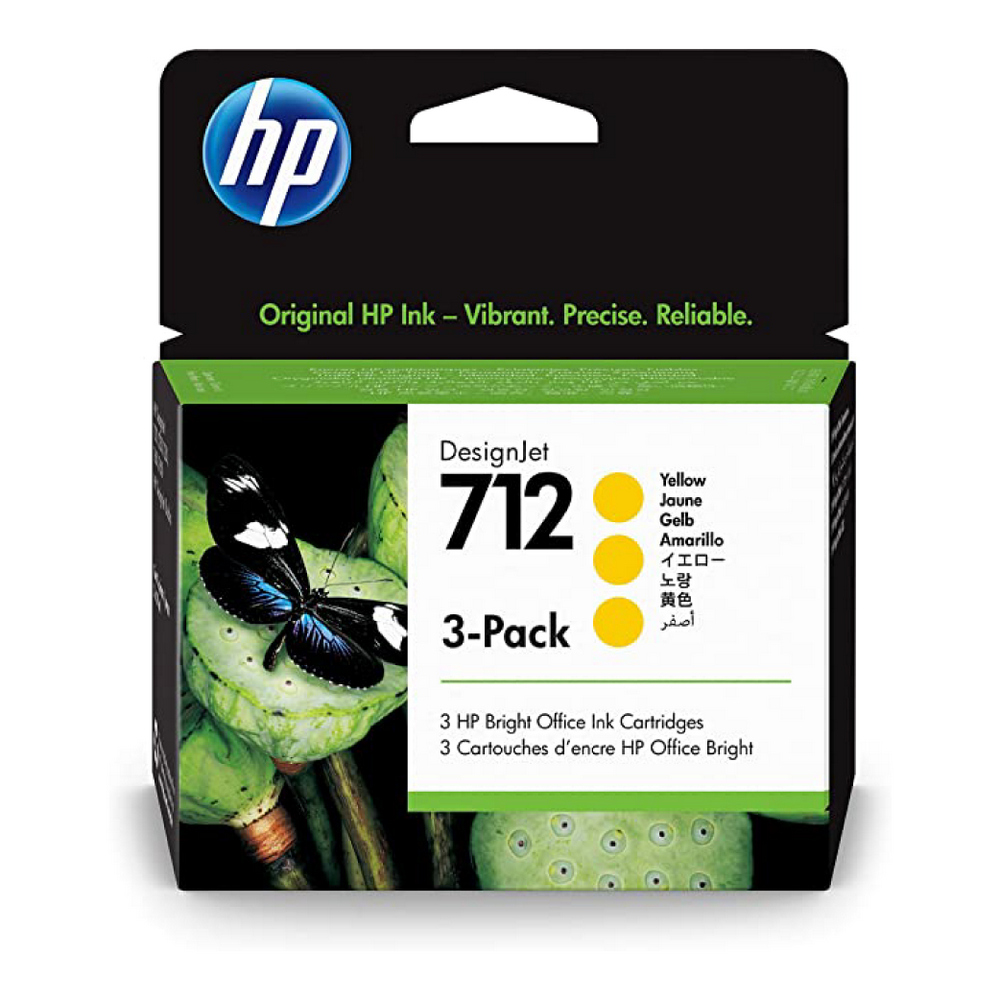 HP 712 3-pack 29-ml Colour DesignJet Ink Cartridge