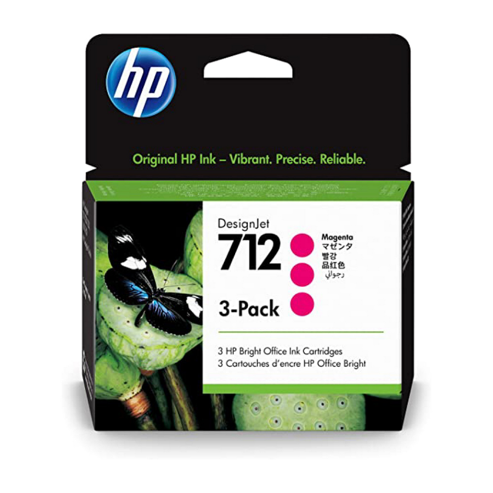 HP 712 3-pack 29-ml Colour DesignJet Ink Cartridge